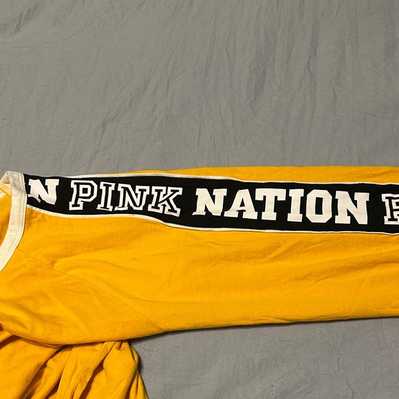PINK Victoria's Secret Yellow Tee - Picture 7 of 8